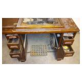 White Rotary Sewing Machine and Cabinet