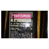 Craftsman 3 ½ ton Hydraulic Floor Jack, Aluminum Dollies and more.