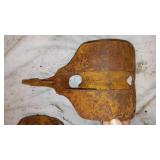 Antique Cast Iron Trolly Pullies(3).