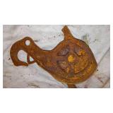 Antique Cast Iron Trolly Pullies(3).