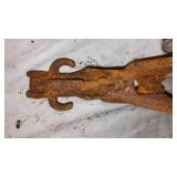 Antique Cast Iron Trolly Pullies(3).