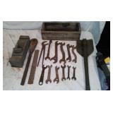 Vintage Cast Iron Wrenches, Gambles Ammunition Box and more.
