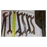 Vintage Cast Iron Wrenches, Gambles Ammunition Box and more.