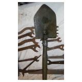 Vintage Cast Iron Wrenches, Gambles Ammunition Box and more.