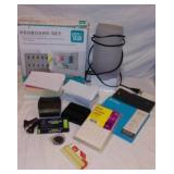 Office Pegboard set, Light, Index Cards, and more.