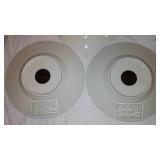 Vintage 24K Gold Rim Chokin Art Plates, Japan, Birds, Flowers, Deer.