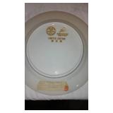 Vintage 24K Gold Rim Chokin Art Plates, Japan, Birds, Flowers, Deer.