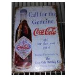 Metal Coca-Cola Sign.