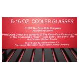 NIB Sealed Always Coca-Cola Indiana Glass (8) 16 oz Coolers.