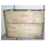 Vintage Coca-Cola  Wood Advertising Crate Carrier With Bottles Stamped Chattanooga 1963.