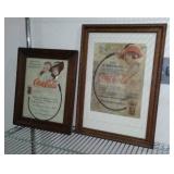 Coca Cola 1913-1914 Framed Advertisement. (2)