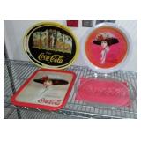 Coca Cola Trays/ Platter (4). 1971 1991