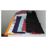 Fleece, Flannel, Cotton Remnant Material.
