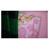 Fleece, Flannel Remnant Material.
