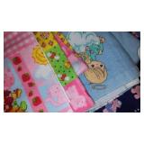 Cotton, Flannel, t shirt Remnant Material.