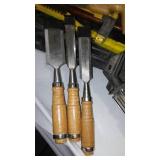 Assorted Hand tools with Caulk buddy