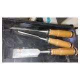 Assorted Hand tools with Caulk buddy
