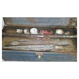 Hole saw bits with assorted drill bits in Toolbox.