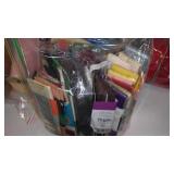 Covered tote of Sewing Notions.