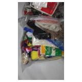 Covered tote of Sewing Notions.