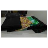 Flannel, Cotton and More Remnant Material in Covered Tote