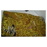 Flannel, Cotton and More Remnant Material in Covered Tote