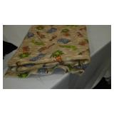 Flannel, Fleece, Rib Knit, Fabric Remnants in Covered Tote.