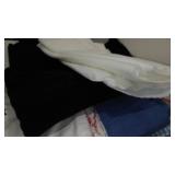Cotton, Fleece, Flannel Fabric Remnants in Covered tote.