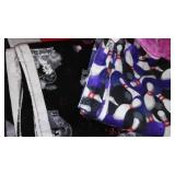 Rib Knit, Cotton, Flannel Fabric Remnants in. Covered tote.