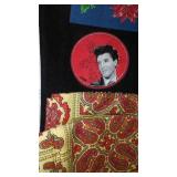 Cotton, Jersey, Elvis Fabric Remnants in Covered tote.