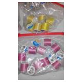 Avis 12,000 yds Natural Color and Small Spools Of Yellow, Pink, Red, Tan Tread.