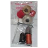Brown Threads, With embroidery thread.