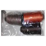 Brown Threads, With embroidery thread.