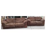 Micro Suede Matching Loveseat and Sofa