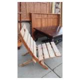 Eclectic Wood Lot, 5-teir Shelf, Adirondack Style chair, Accent table and More.