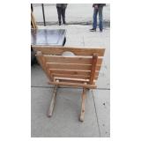 Eclectic Wood Lot, 5-teir Shelf, Adirondack Style chair, Accent table and More.