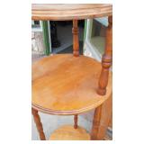 Eclectic Wood Lot, 5-teir Shelf, Adirondack Style chair, Accent table and More.