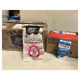 Popcorn and Tuna Salad / Crackers