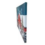 Christmas Wall Hangings / Canvas with Snow and Holiday Barns