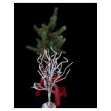 Christmas Decor including Trees, Stool and More