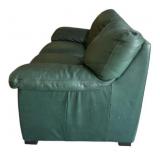 Italian Made Loveseat in Pine Green