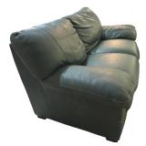 Italian Made Loveseat in Pine Green