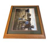 Beautiful Framed Art Wall Daughter and Father at the Farm