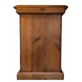 Vintage Wooden Bedside Table with Drawer and Shelves