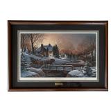 Terry Redlin "Heading Home" Best Friends and Their Pets out For an Evening Ride / Christmas 1990