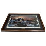 Terry Redlin "Heading Home" Best Friends and Their Pets out For an Evening Ride / Christmas 1990