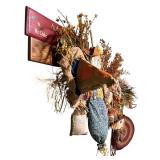 Fall Decor Including Scarecrow, Faux Berries, Hat and More