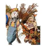 Fall Decor Including Scarecrow, Faux Berries, Hat and More