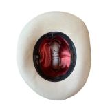 Three Beautiful Black, Cranberry and Cream Hats by Justin Taylor and Dynafelt Cattlemen