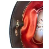 Three Beautiful Black, Cranberry and Cream Hats by Justin Taylor and Dynafelt Cattlemen